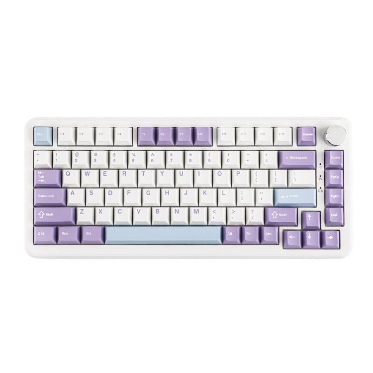 Ajazz AK820 MAX Hot-swappable Gasket 75 Mechanical Keyboard With RGB Light, Tri-mode Sea Salt Shaft V2 Side Carved Gradient Blue, Tri-mode Ice Cream Shaft Purple White Blue, Tri-mode Ice Cream Shaft Black Gray Yellow                                    ...