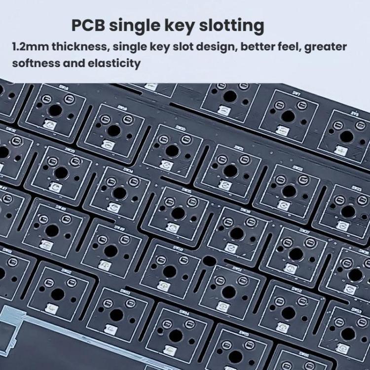 Ajazz AK820 MAX Hot-swappable Gasket 75 Mechanical Keyboard With RGB Light, Tri-mode Sea Salt Shaft V2 Side Carved Gradient Blue, Tri-mode Ice Cream Shaft Purple White Blue, Tri-mode Ice Cream Shaft Black Gray Yellow                                    ...