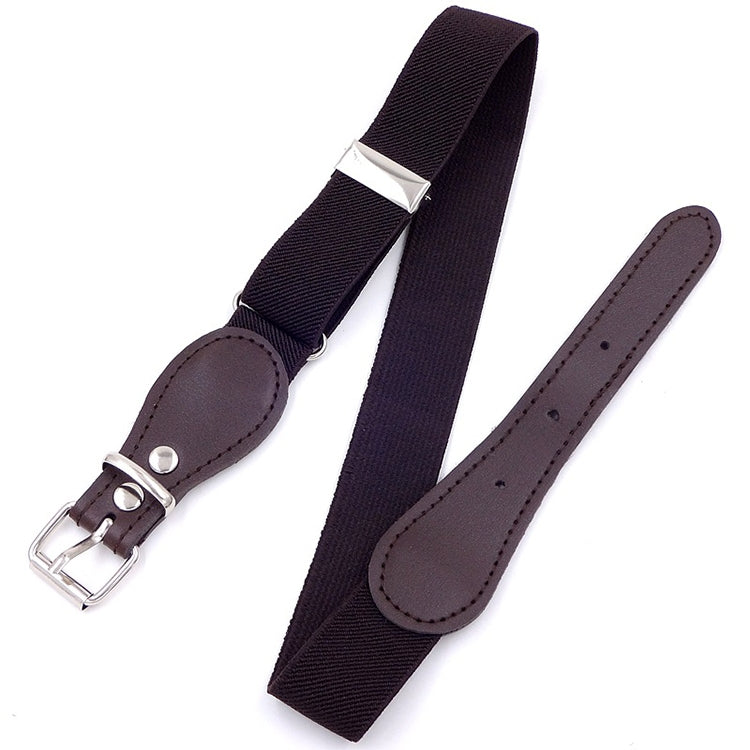 Kids Polyester + PU Leather Square Pin Buckle Adjustable Elastic Belt