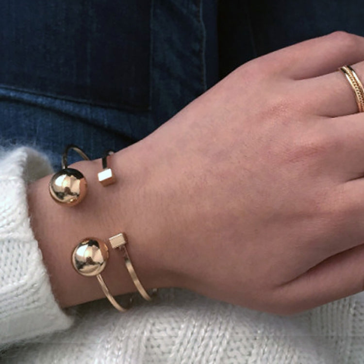 Copper Great Ball Alloy Opening Bangle For Woman