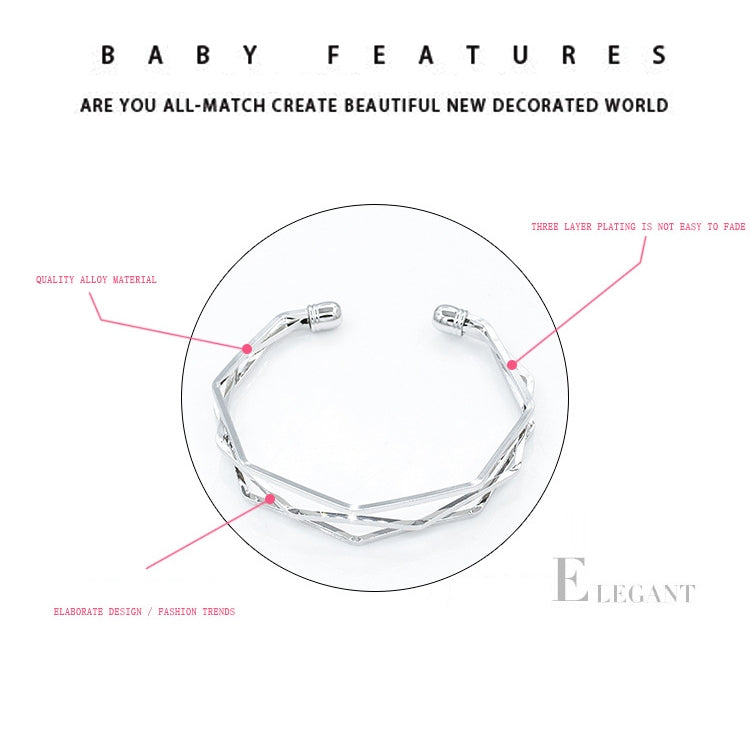 Vintage Brief Open Charms Multi-layer Cuff Bracelet Bangles