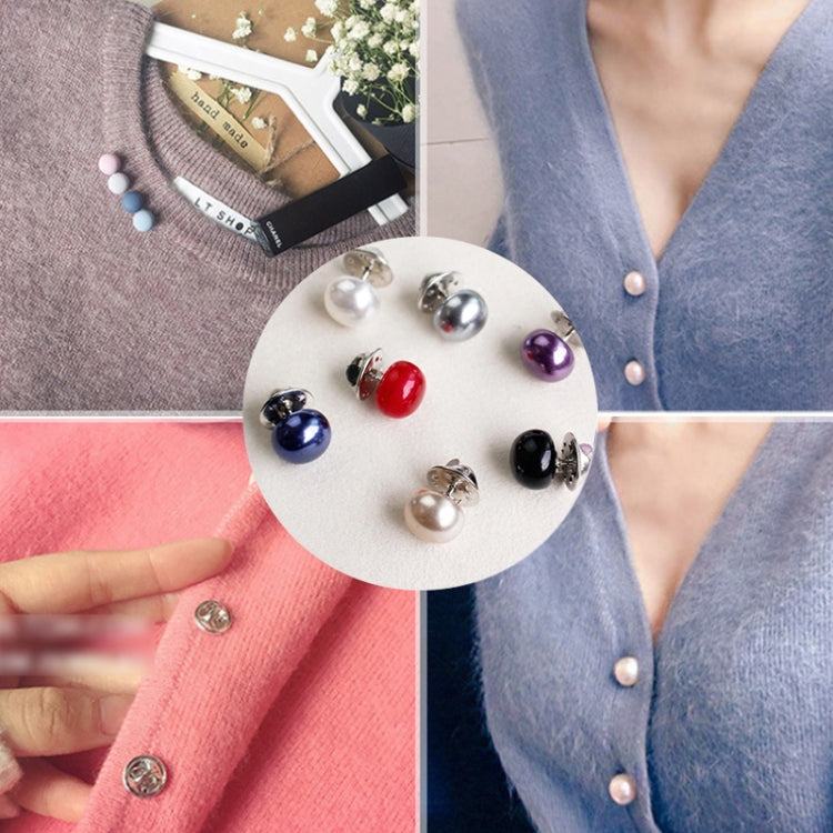 10 PCS Versatile Pearl Stud Buckle Anti-light Collar Buttonigan Shawl Pin Needle Diy Scarf Collar Pin Brooch Pin
