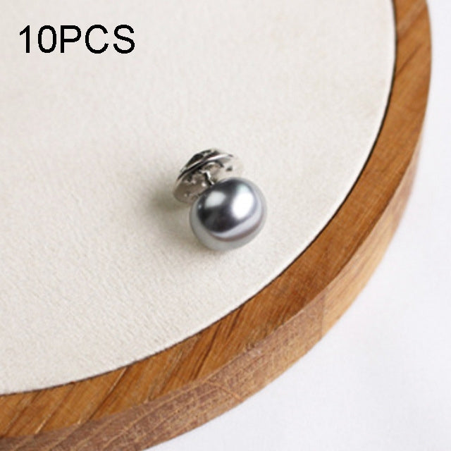 10 PCS Versatile Pearl Stud Buckle Anti-light Collar Buttonigan Shawl Pin Needle Diy Scarf Collar Pin Brooch Pin