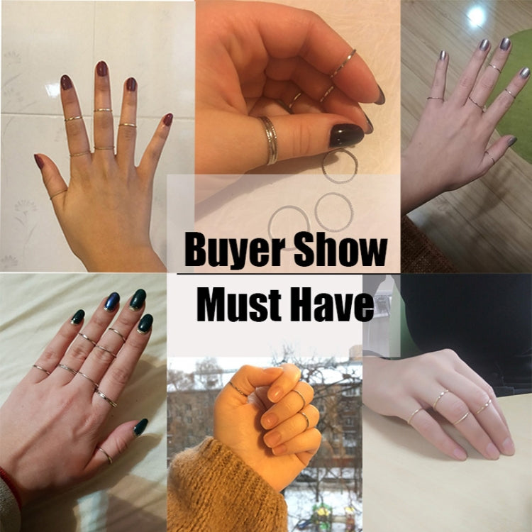 Simple Design Vintage Joint Rings Sets, J7213 Gold, J7214 Sliver