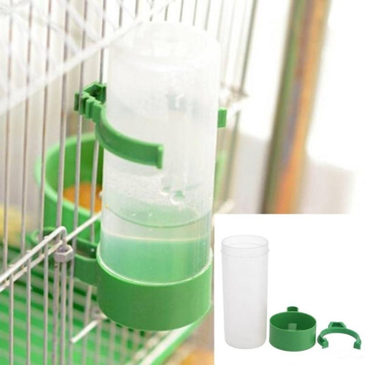 10 PCS Practical Birds Feeding Equipment Parrot Bird Drinker Watering Feeder with Clip, S, L