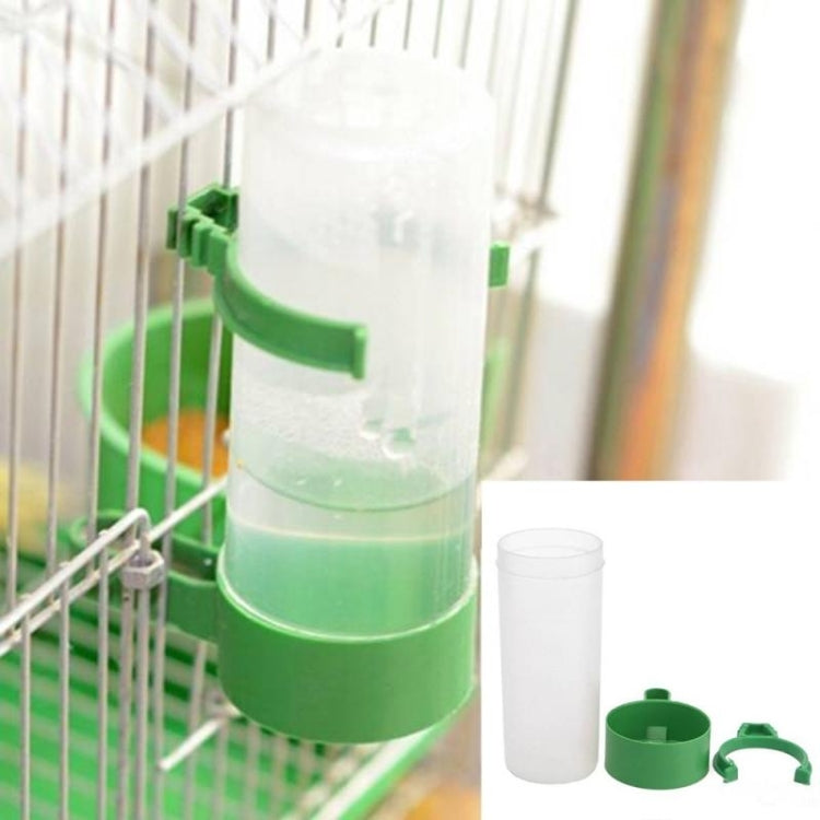 10 PCS Practical Birds Feeding Equipment Parrot Bird Drinker Watering Feeder with Clip, S, L