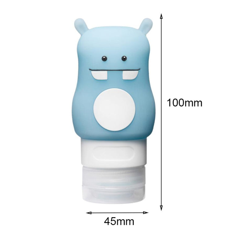 Portable Travel Shampoo Body Lotion Cosmetic Bottle Make Up Container Storage Box, Blue Hippo