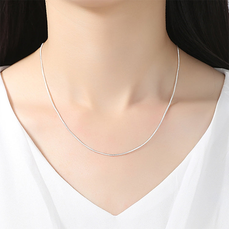 Silver-plated Snake Bone Chain Necklace Female Thin Necklace, 1mm 16 inch, 1mm 18 inch, 1mm 22 inch, 1mm 24 inch, 1mm 26 inch, 1mm 28 inch, 2mm 18 inch