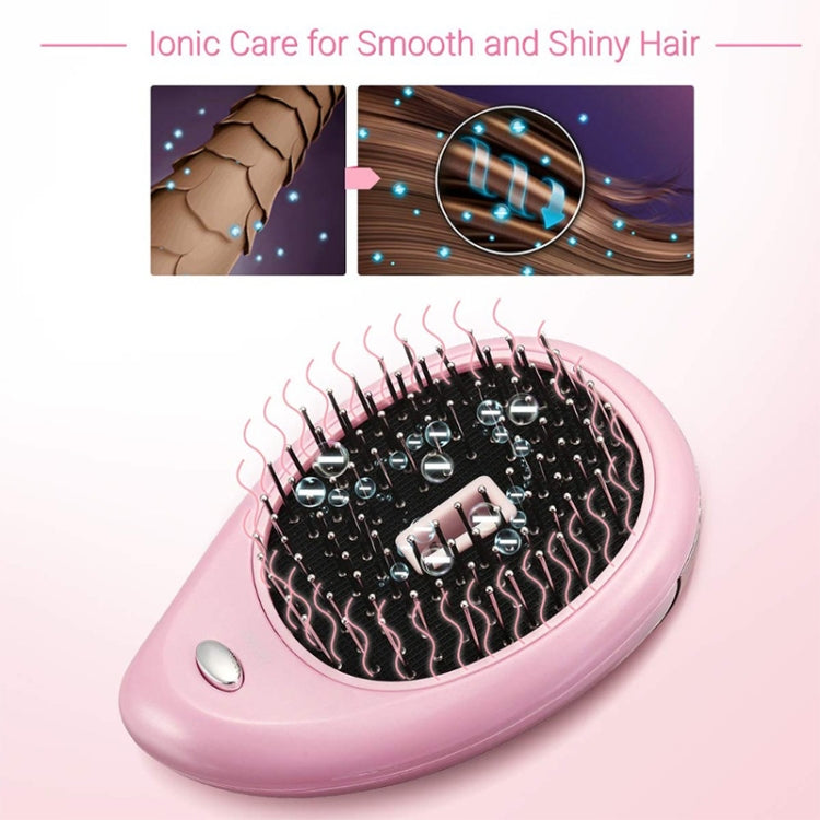 Portable Electric Hair Ionic Brush Hair Straightener Brush Negative Ion Comb Anti-static Massage Mini Straight Hair comb