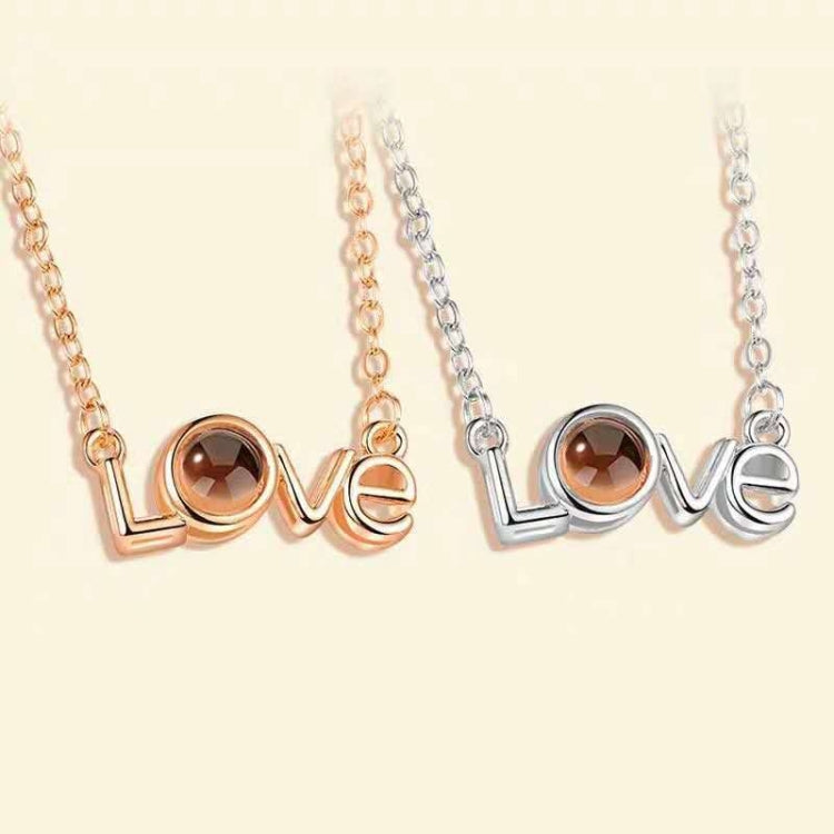 Love Memory 100 Languages I Love You Projection Love Letter Pendant Necklace