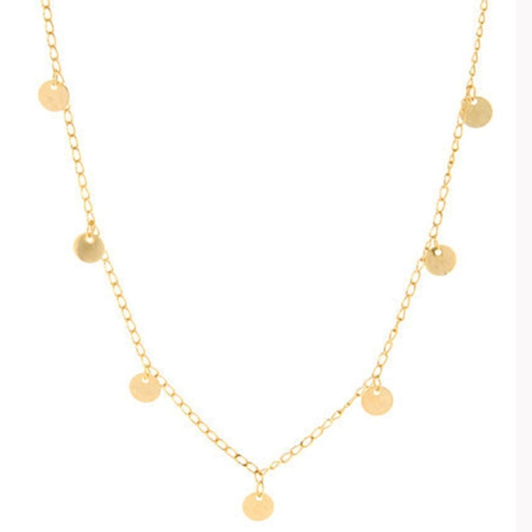 Women Fashion Wafer Long Necklace