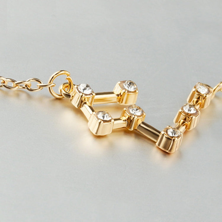 Fashion Zircon Pendant Zodiac Guardian Necklace Short Clavicle Chain
