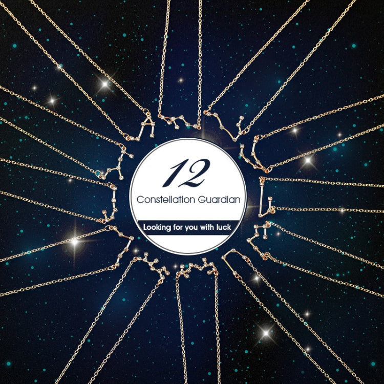 Fashion Zircon Pendant Zodiac Guardian Necklace Short Clavicle Chain