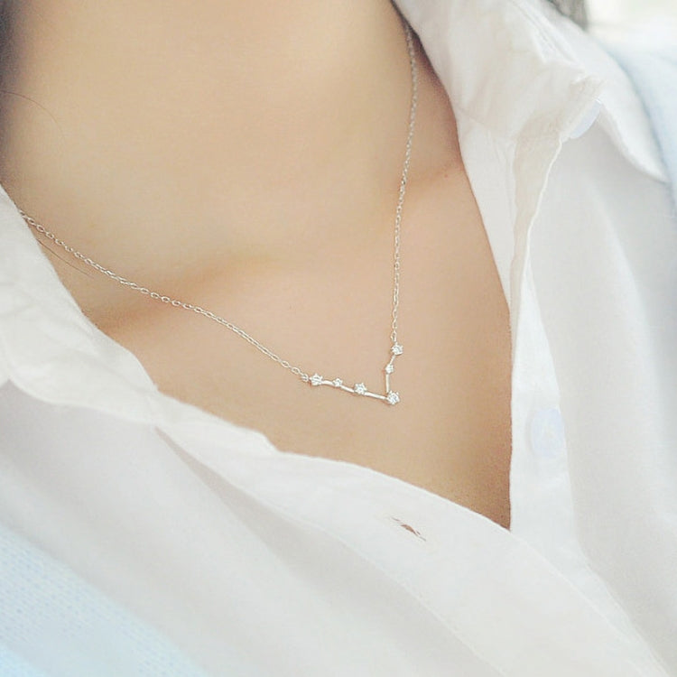 Fashion Zircon Pendant Zodiac Guardian Necklace Short Clavicle Chain