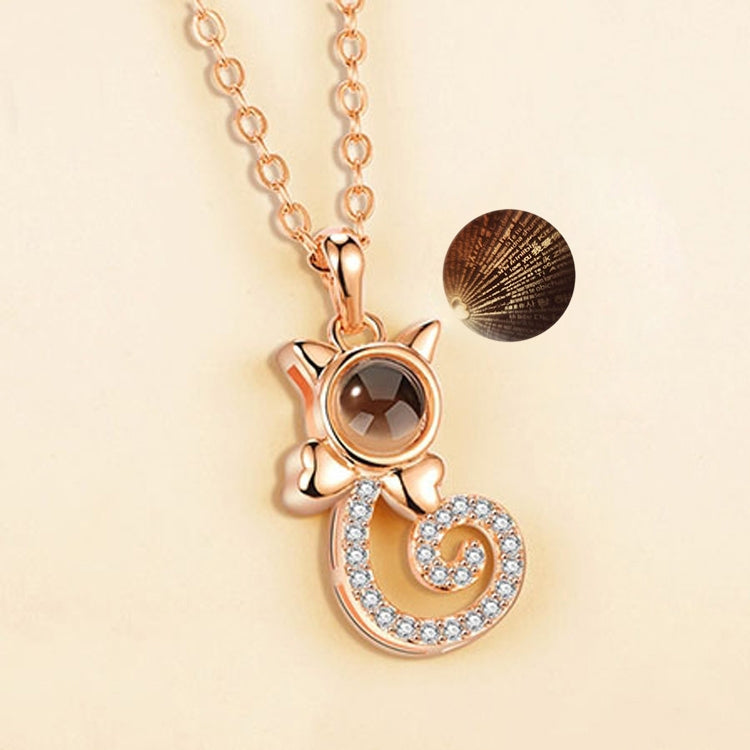 100 Language I love You Necklace Memory Projection Pendant Wedding Letter Necklace