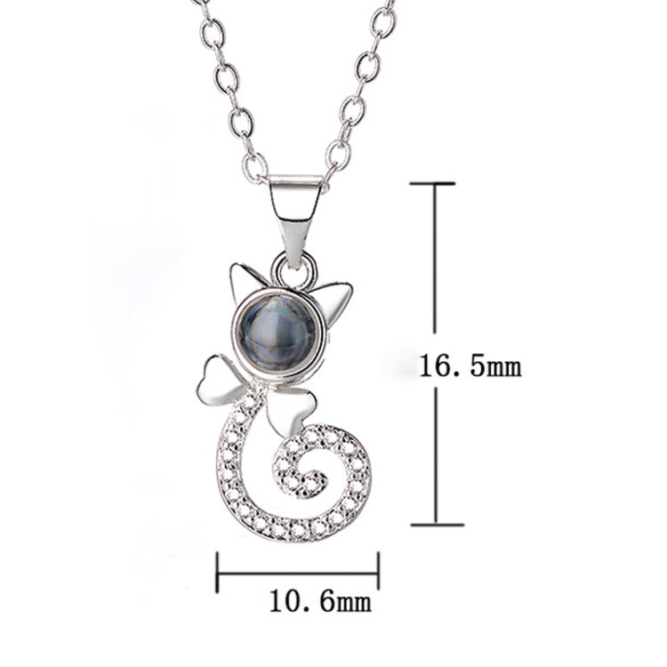 100 Language I love You Necklace Memory Projection Pendant Wedding Letter Necklace