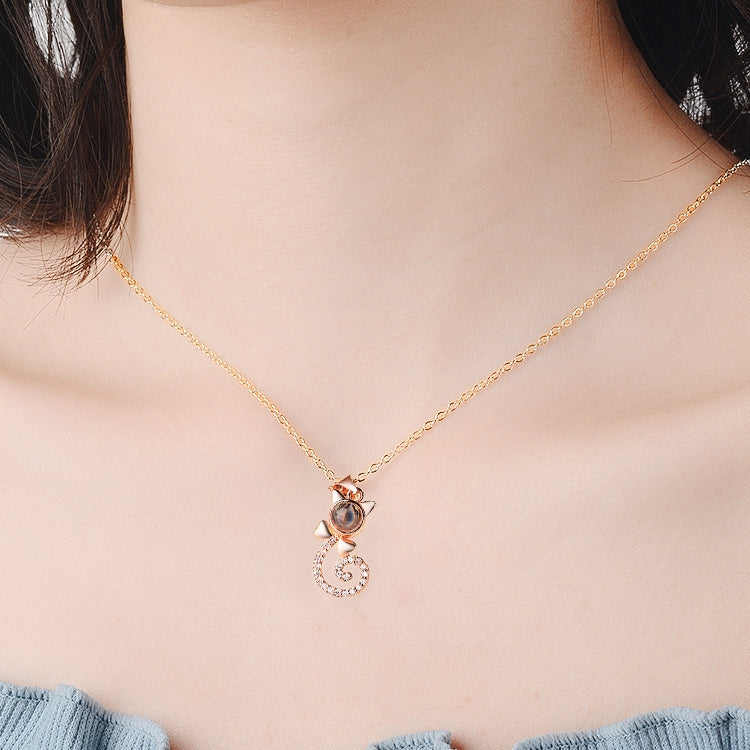 100 Language I love You Necklace Memory Projection Pendant Wedding Letter Necklace