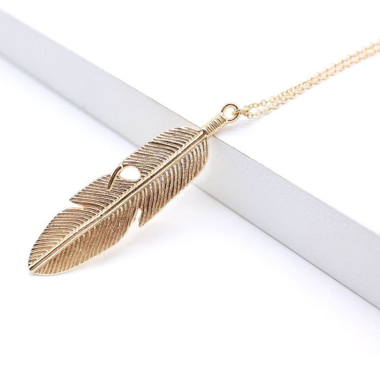 Simple Classic pendant Necklace Feather Necklace Long Sweater Chain Jewelry choker Necklace for Women