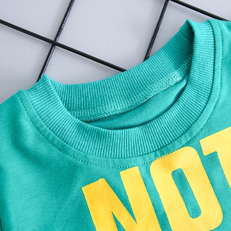 Spring and Autumn Boys Clothing Letters Pattern Round Neck Long Sleeve T-Shirt + Trousers Sports Set