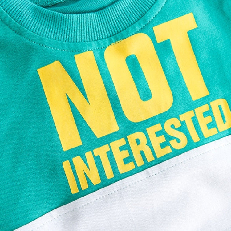 Spring and Autumn Boys Clothing Letters Pattern Round Neck Long Sleeve T-Shirt + Trousers Sports Set