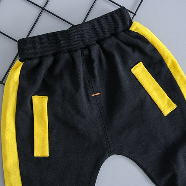 Spring and Autumn Boys Clothing Letters Pattern Round Neck Long Sleeve T-Shirt + Trousers Sports Set