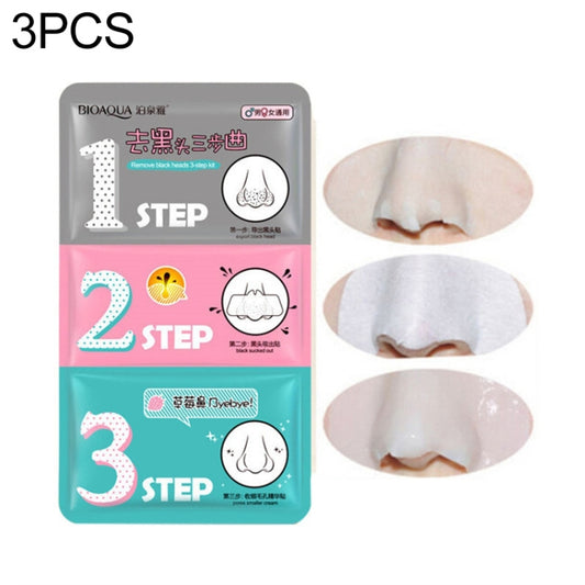 3 PCS Beauty Pig Nose Mask Remove Blackhead Acne Remover Clear Black Head 3 Step Kit Skin