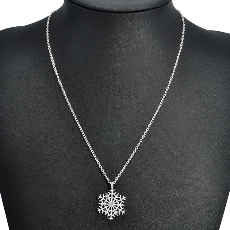 3 PCS Charms Crystal Snowflake Zircon Flower Christmas Necklaces