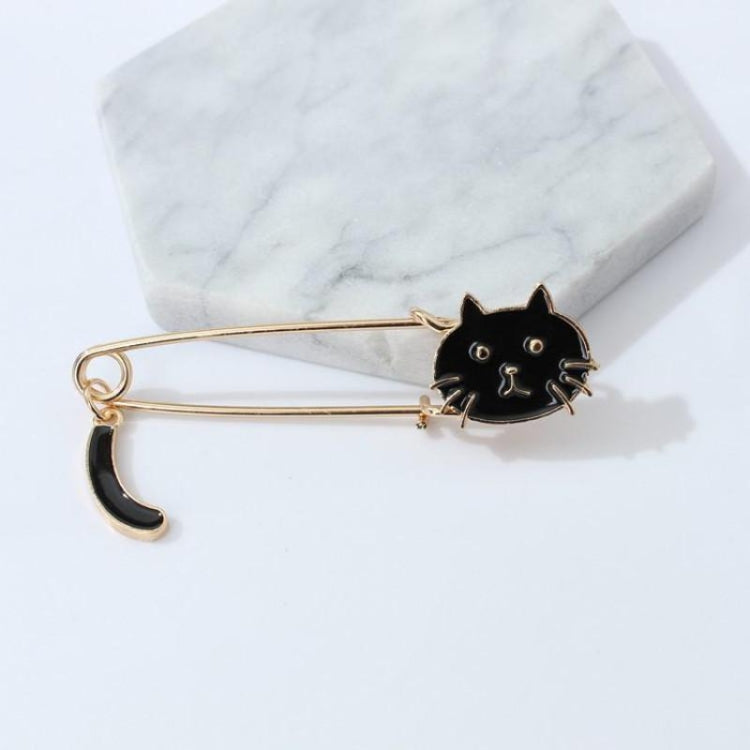 Lovely Drip Small Cat Wagging Tail Animal Brooch