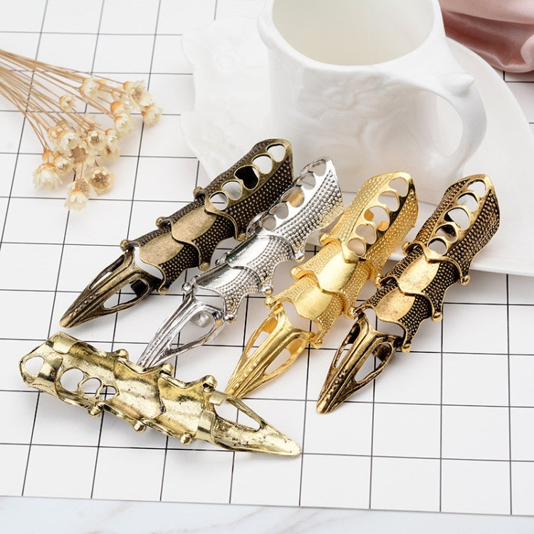 Vintage Punk Silver Cool Pointed Long Joint Ring