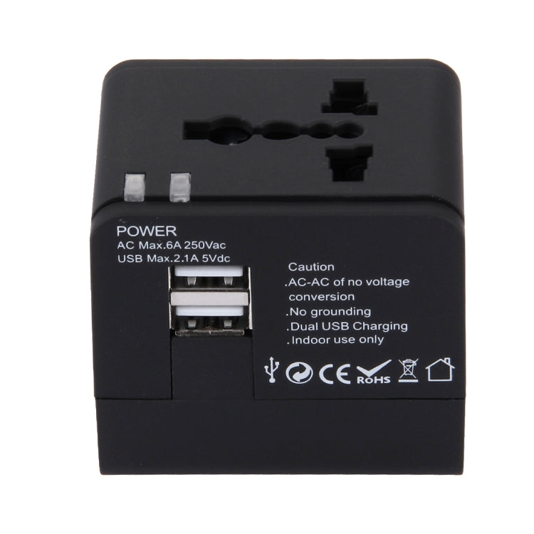 5V 2.1A Dual USB Power Socket Charger Adapter, UK / EU / US / AU Plug