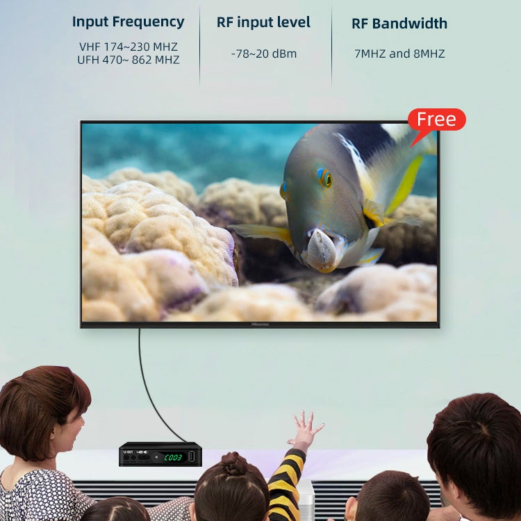 T15-T2 1080P Full HD DVB-TC/C Receiver Set-Top Box, EU Plug, TT0189EU, TT0189US