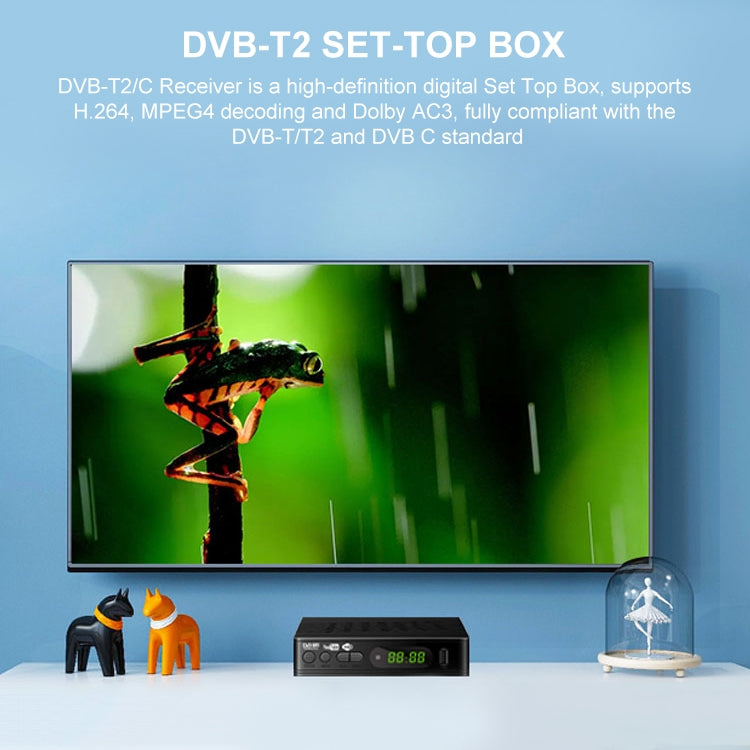 T15-T2 1080P Full HD DVB-TC/C Receiver Set-Top Box, EU Plug, TT0189EU, TT0189US