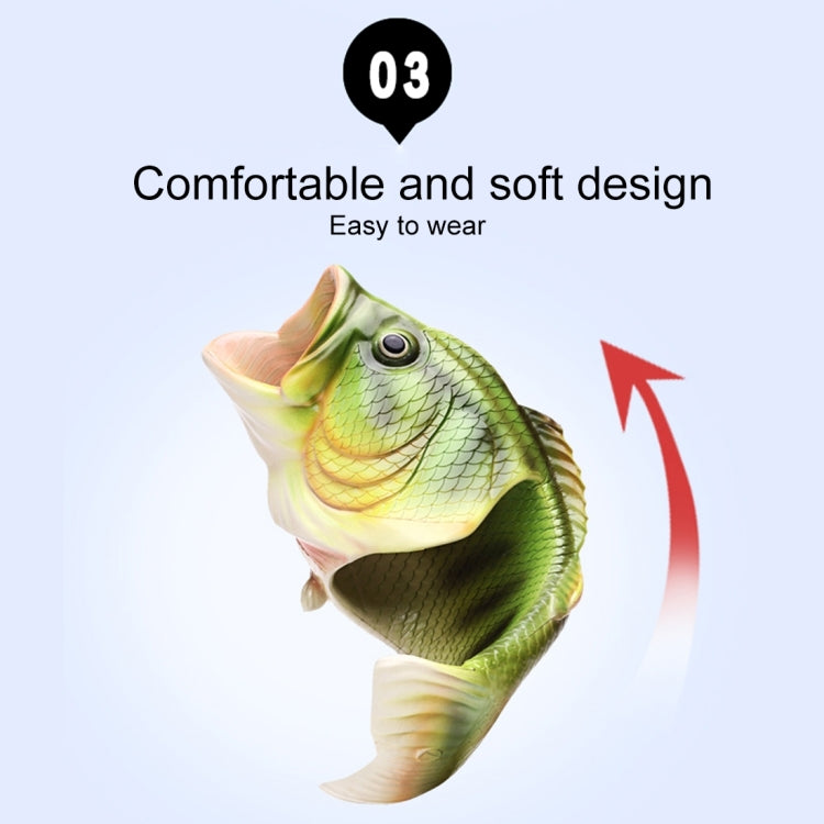 Fish Style EVA Material Summer Beach Sandals Simulation Fish Beach Slippers for Men, Size: 42#