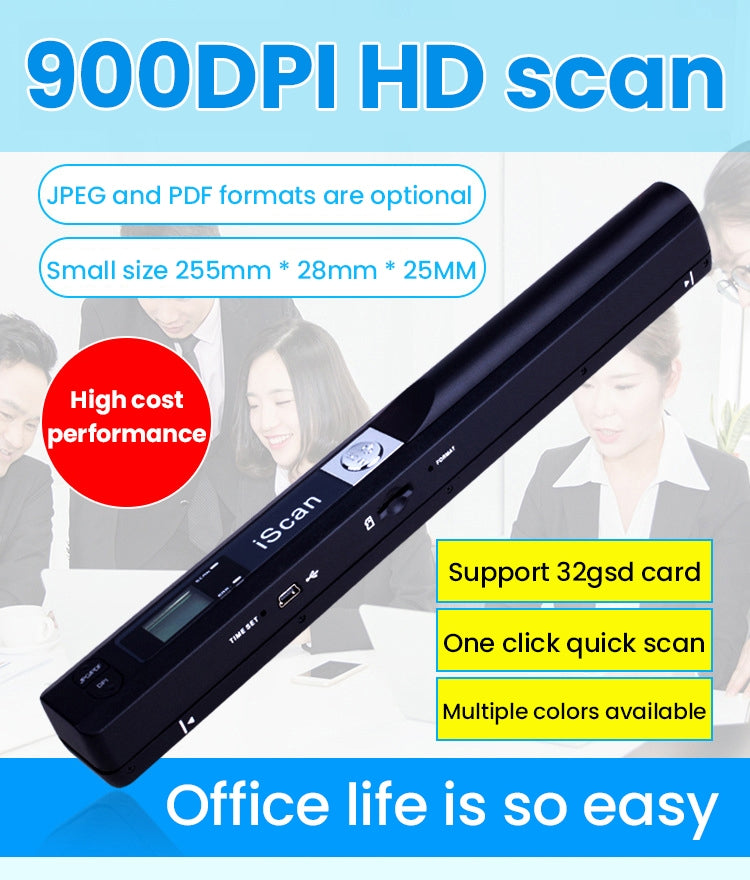 iScan01 Mobile Document Handheld Scanner with LED Display, A4 Contact Image Sensor, iScan01 Green, iScan01 Blue, iScan01 Red, iScan01 Silver, iScan01 Black