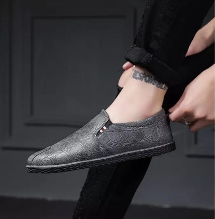 Casual Breathable Round Head Leather Shoes for Men