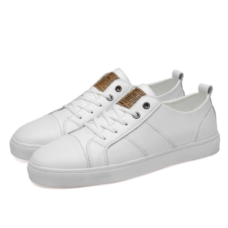 Microfiber Leather Upper Simple Solid Color Casual Shoes for Men