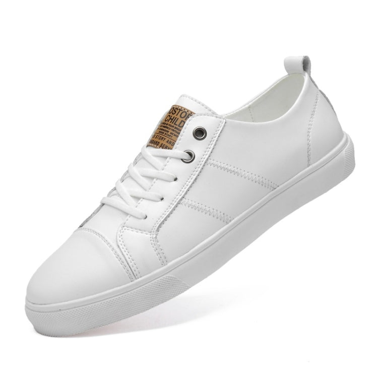 Microfiber Leather Upper Simple Solid Color Casual Shoes for Men