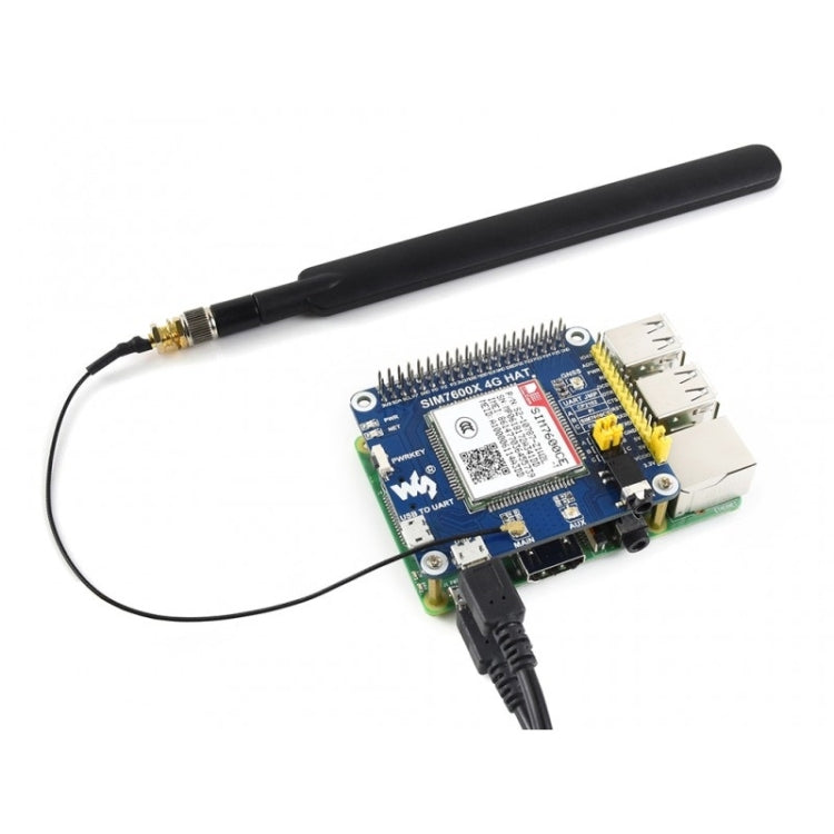Waveshare 4G / 3G / 2G / GSM / GPRS / GNSS HAT for Raspberry Pi, LTE CAT4, for China