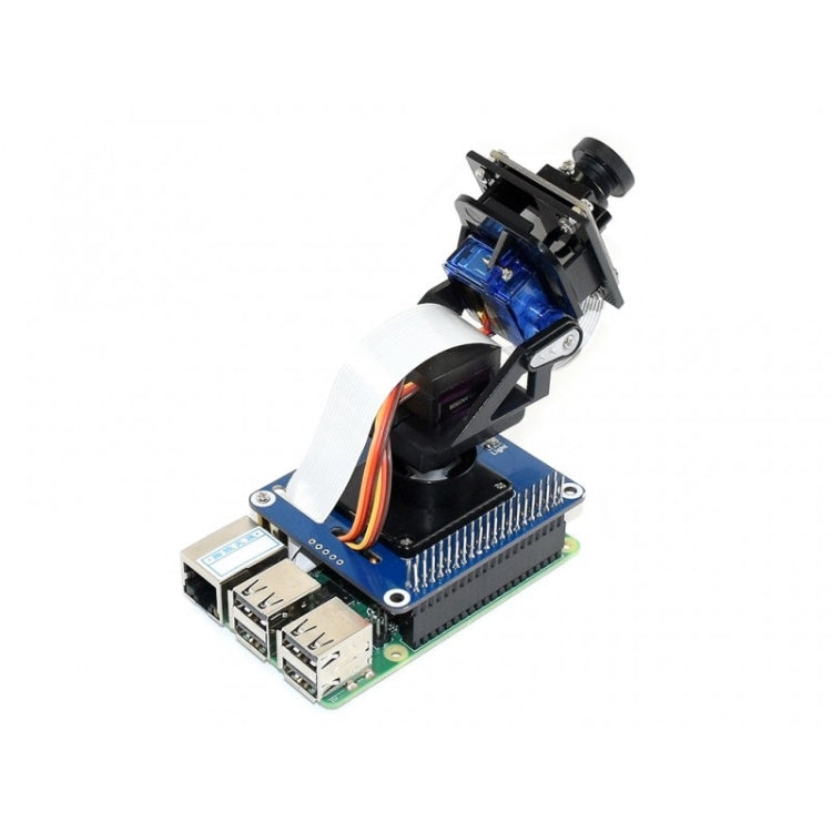 Waveshare 2-DOF Pan-Tilt HAT for Raspberry Pi, Light Intensity Sensing, I2C Interface