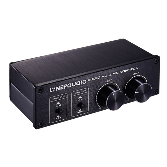 LINEPAUDIO A977 2 In 2 Out Switcher Full-balance Passive Preamp Active Speaker Double Sound Source Volume Controller