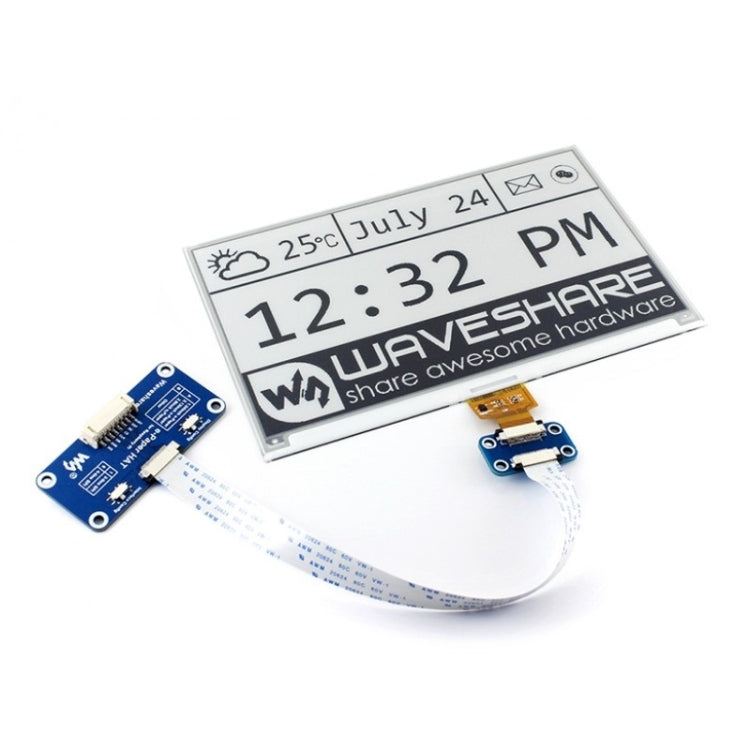 Waveshare 7.5 inch  800x400 Pixel E-Ink Display HAT for Raspberry Pi