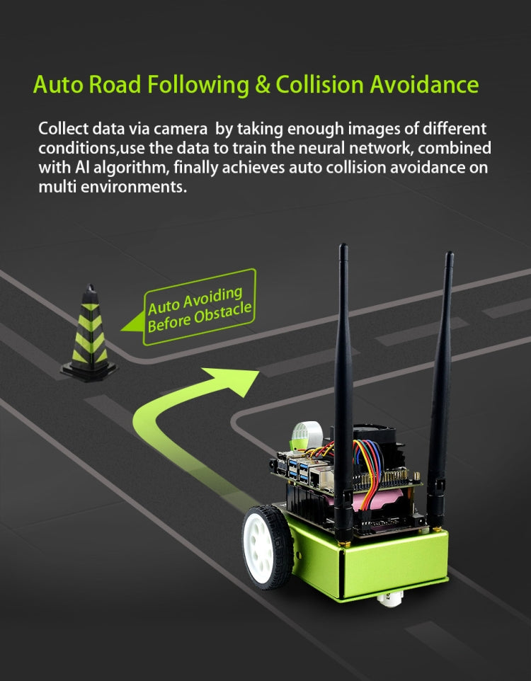 Waveshare JetBot AI Kit, AI Robot Based on Jetson Nano