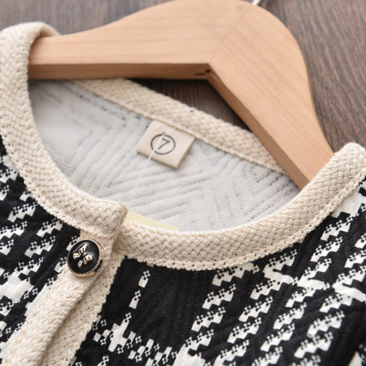 Children Suit Black Plaid Pattern Jacket + Shorts Two-piece Suit, 90, 100, 110, 120