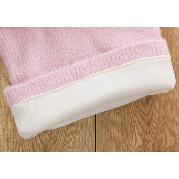 Plus Cashmere Style Letter Pattern Mink Cashmere Children Turtleneck Knitted Sweater