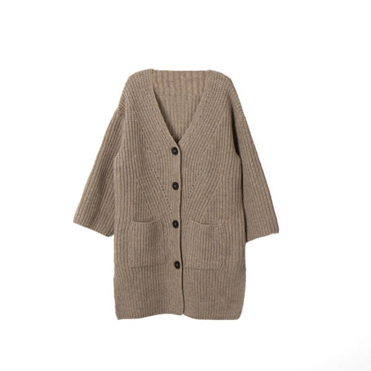 Childrens Clothing Girls Sweater Thick Knitted V-neck Childrens Cardigan Jacket Single-breasted Jacket