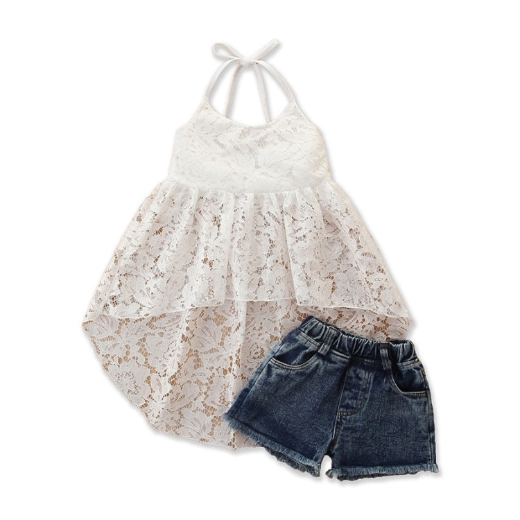 Girls Sling Sleeveless Top Skirt Shorts Two-piece Suit