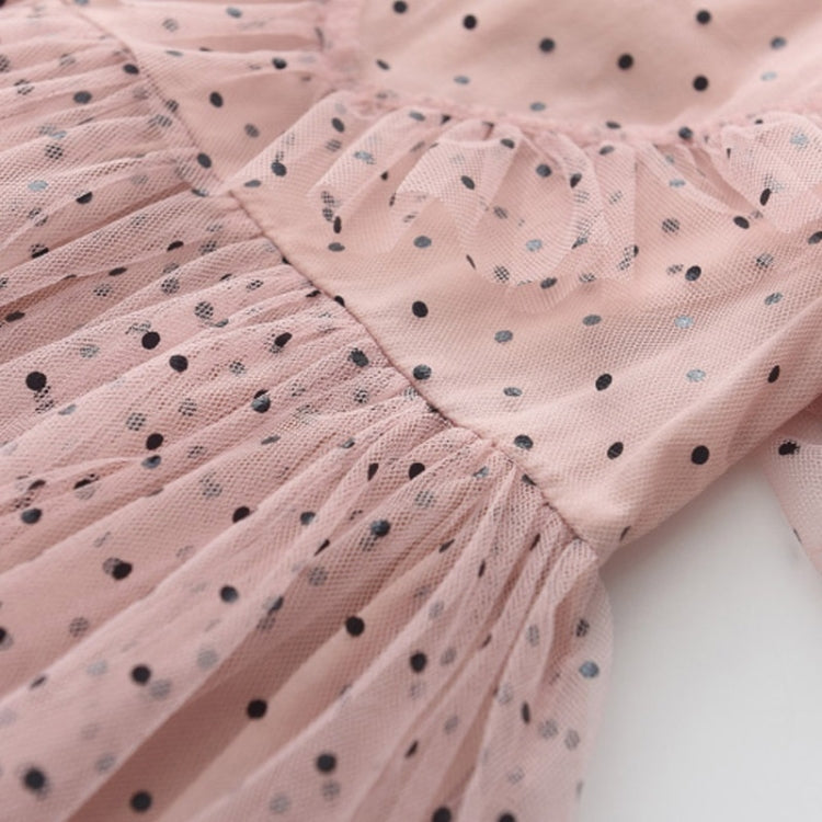 Girls Mesh Dot Lace Dress