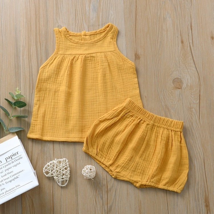 Children multicolor vest + big PP shorts two-piece suit