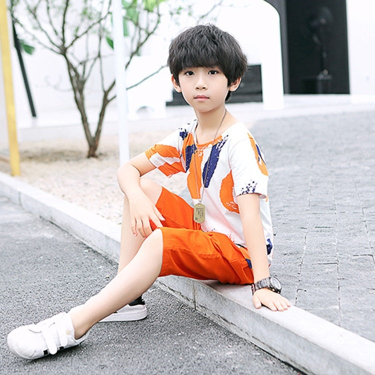Summer Childrens Fashion Suit Short-sleeved Casual Pants Sportswear