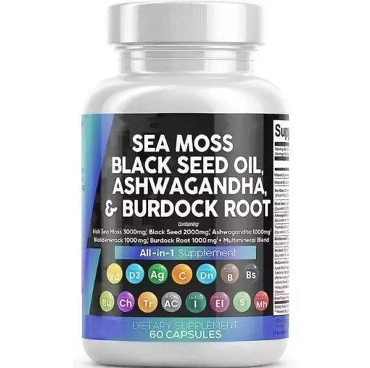 MultiMineral — Sea Moss, Black Seed Oil, Ashwagandha & Burdock Root Blend